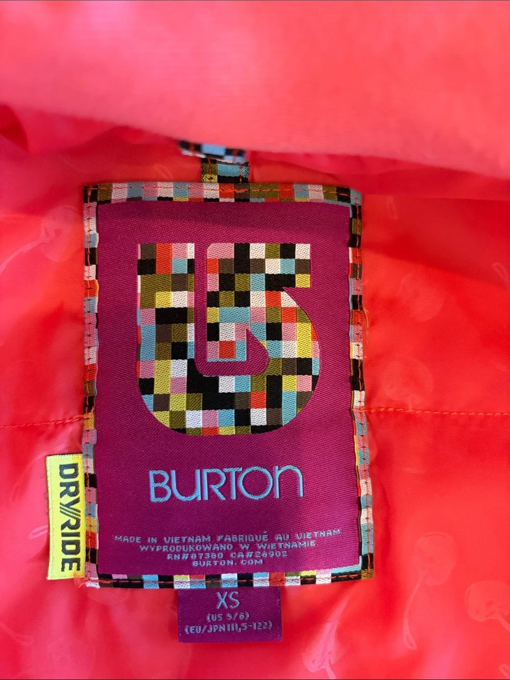 Burton Kids Multicolor Pixel-Print Hooded Snow Jacket